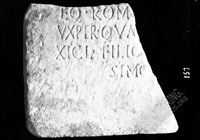 Fragment of GRAVESTONE with Latin inscription