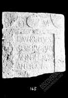 GRAVESTONE of Lucius Avrelius Severus with Latine inscription