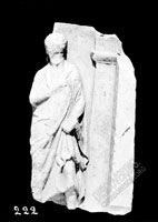 Fragment of gravestone with image of man's figure