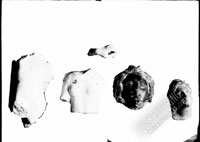 Fragments of marble statuettes