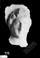 Statue fragment: woman's head
