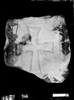 Slab with incised image of cross within frame