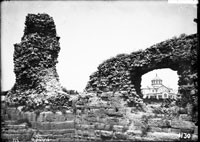 Curtain wall 17, fragment of tower XV, St. Vladimir's Church in the breach