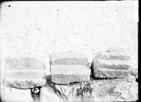 Фрагменты архитектурных профилированных блоков из храма на монастырском огороде