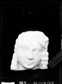 Marble head of young Dionysos or Ariadne, Late Roman period 
