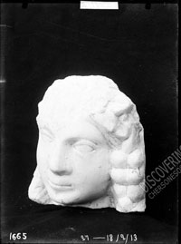 Marble head of young Dionysos or Ariadne 
