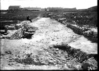 West transverse street after its excavation to the foot of the first layer 