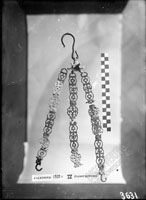 Icon lamp chain, of three rings, in openwork, with hook