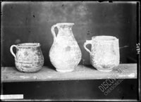 Cup-pot and small PITCHER (back shelf in burial vault no. 3)